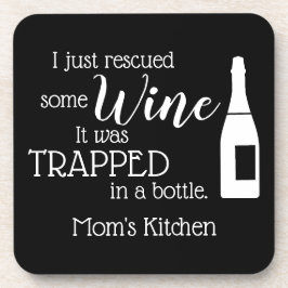 Posavasos Cita Personalizada de Amante del Vino Divertida pa