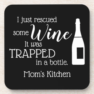 Posavasos Cita Personalizada de Amante del Vino Divertida pa