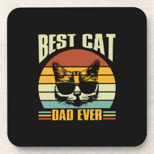 Posavasos Citas de abuelo   Mejor Papá Gato
