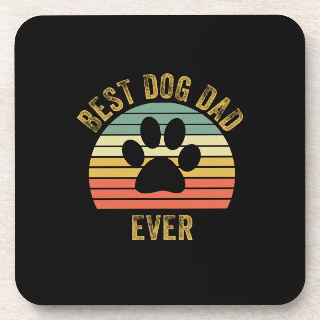 Posavasos Citas de abuelo | Mejor Papa Perro (Frente)