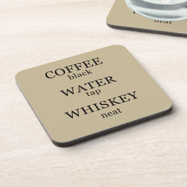Posavasos Citas de whisky divertidas con humor y declaracion (Lado Izquierdo)