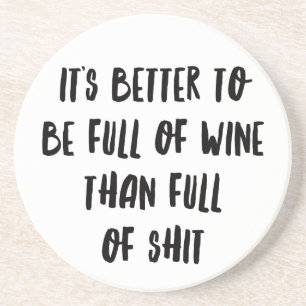 Posavasos Citas divertidas personalizadas de bar de vino I