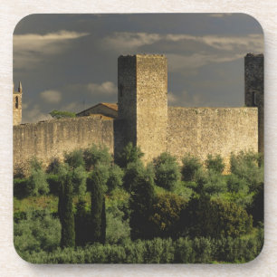 Posavasos Ciudad amurallada de Monteriggioni, en la provinci