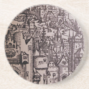 Posavasos Ciudad de Fantasía Medieval