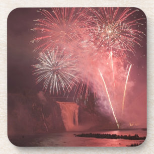 Posavasos Ciudad de Quebec, Quebec, Canadá. Fuegos artifici