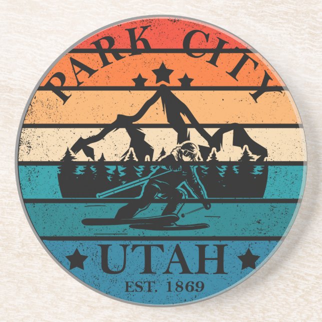 Posavasos Ciudad del Parque de la Ciudad de Utah (Frente)