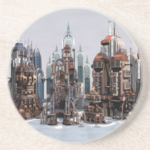 Posavasos Ciudad futurista