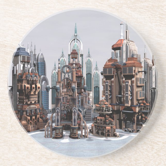 Posavasos Ciudad futurista (Frente)