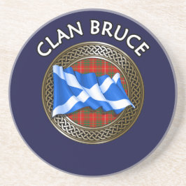 Posavasos Clan Bruce Tartan Knot & Flag