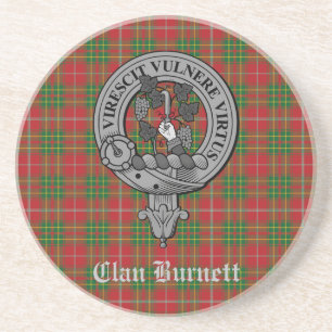 Posavasos Clan Burnett Escudo Badge & Tartán