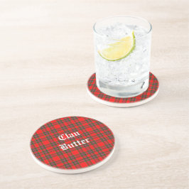 Posavasos Clan Butter Tartán y Personalizado Textos