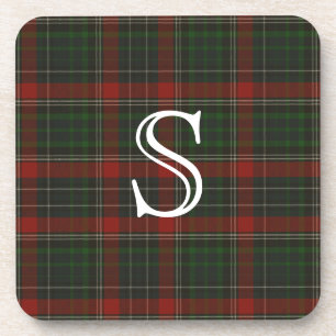 Posavasos Clan clásico Stuart Plaid Monograma
