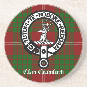 Posavasos Clan Crawford Escudo Tartan