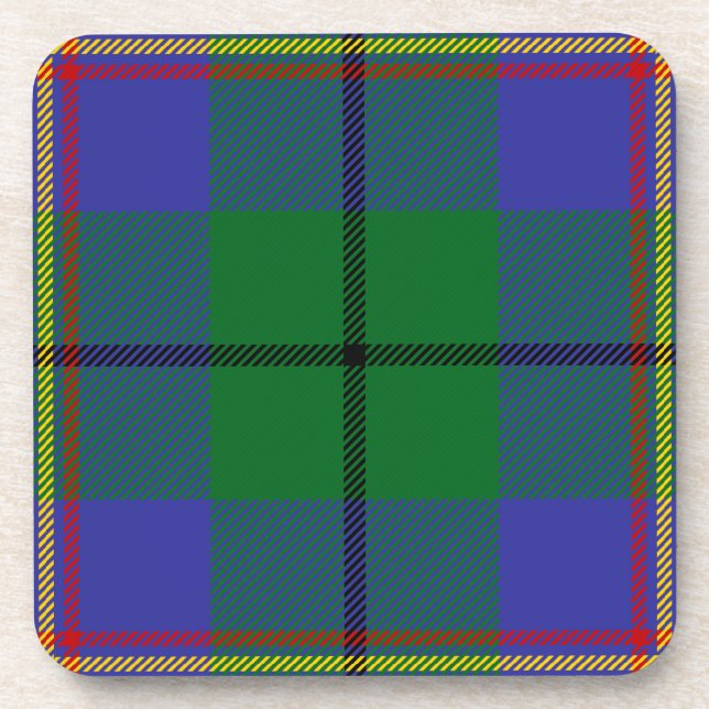 Posavasos Clan escocés Carmichael Tartan Plaid (Frente)