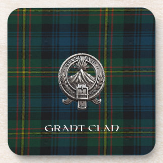 Posavasos Clan Grant de Escocia Tartán y Escudo