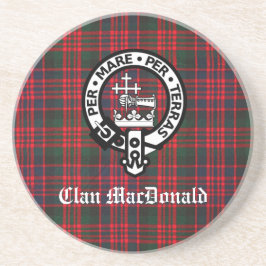 Posavasos Clan MacDonald Escudo y Tartán moderno