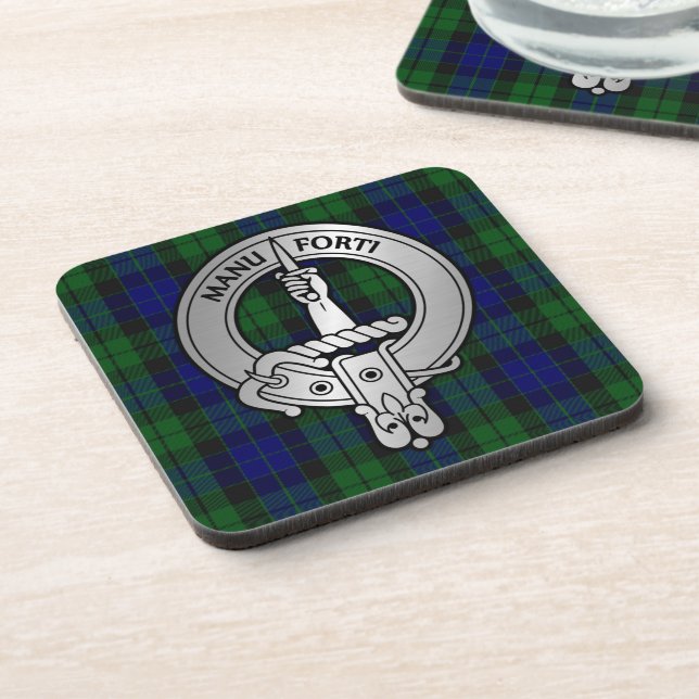 Posavasos Clan MacKay Escudo y Tartán (Lado Izquierdo)