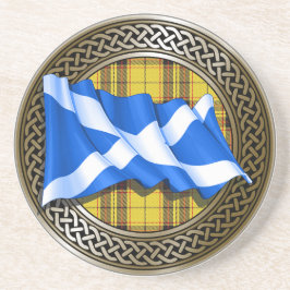 Posavasos Clan MacLeod Tartan Knot & Flag