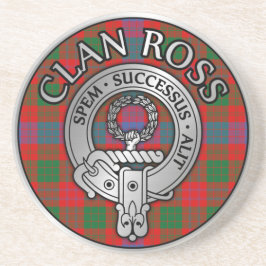 Posavasos Clan Ross Escudo y Tartan Knot