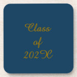 Posavasos Clase de 202X Graduación Monstruo plástico duro<br><div class="desc">Clase Clásica de diseño de graduación de 202X</div>