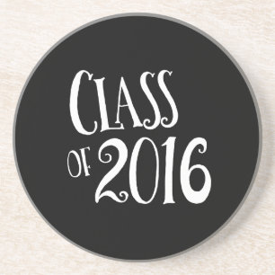Posavasos Clase de escritura blanco y negro del vintage 2016