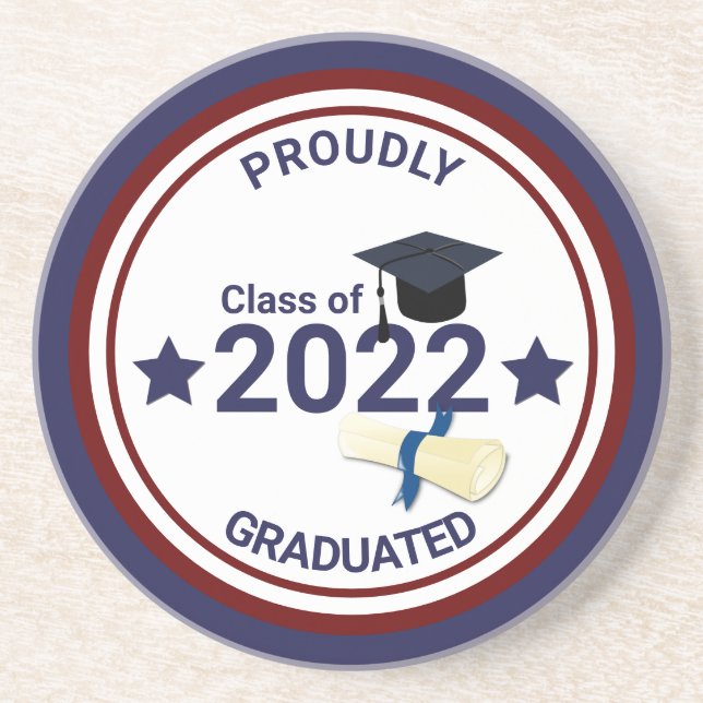 Posavasos Clase elegante de año de graduación de 2022 (Frente)