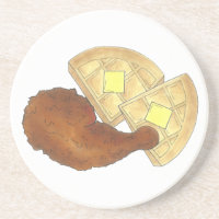 Clásica comida del Alma frita pollo frito y Waffle