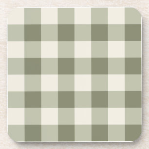 Posavasos Clásico Green Farmhouse Gingham Style