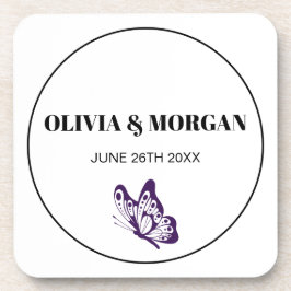 Posavasos Classic Elegant Script Wedding Rehearsal Paper