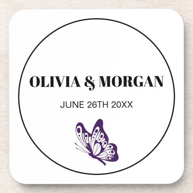 Posavasos Classic Elegant Script Wedding Rehearsal Paper (Frente)