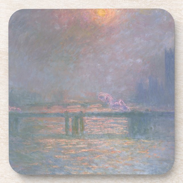 Posavasos Claude Monet el | el Thames con la cruz de Charing (Frente)