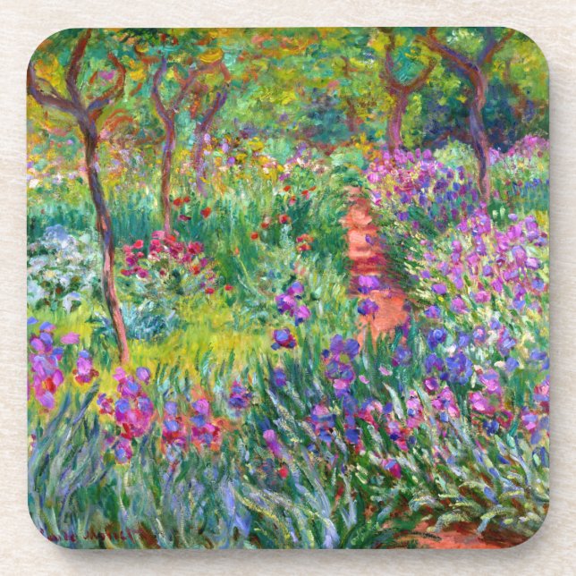 Posavasos Claude Monet: El jardín Iris de Giverny (Frente)