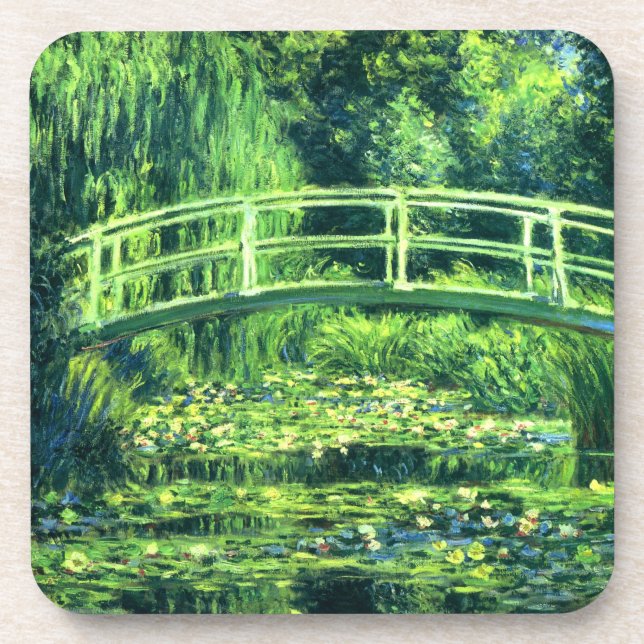 Posavasos Claude Monet: Puente sobre una charca de los (Frente)