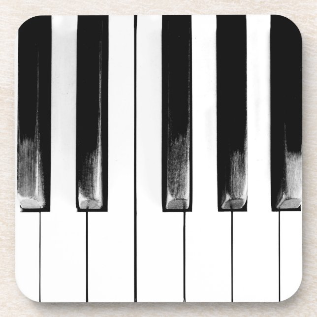 Posavasos Claves de piano antiguas (Frente)