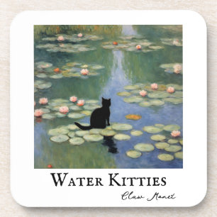 Posavasos Claw Monet Water Lilies Cat Pond