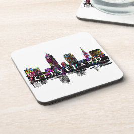 Posavasos Cleveland in graffiti Beverage Coaster