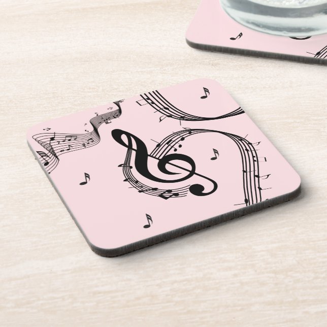 Posavasos Climactic G Clef Music Pink (Lado Izquierdo)