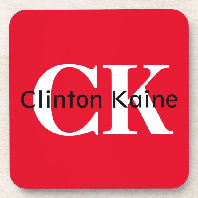 Posavasos Clinton Kaine - CK 2016 (Frente)