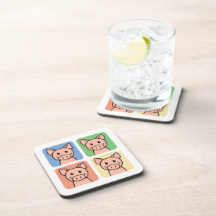 Posavasos ¡Clip art del dibujo animado que ríe los cerdos