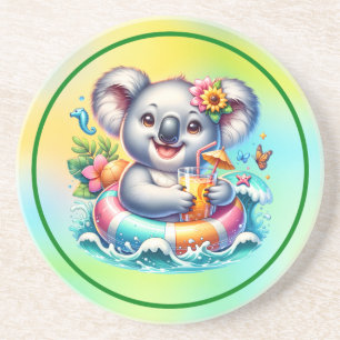Posavasos Clipart de sublimación de koala de verano-97702