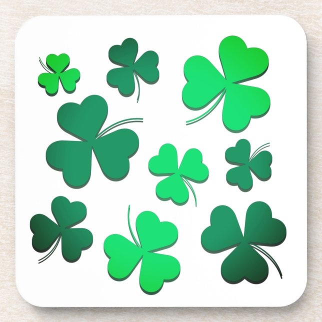 Posavasos Clover Shamrock Irish Green Spring St Patrick Day (Frente)