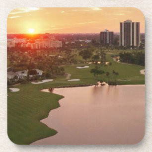 Posavasos Club de campo en la puesta del sol, Aventura, la