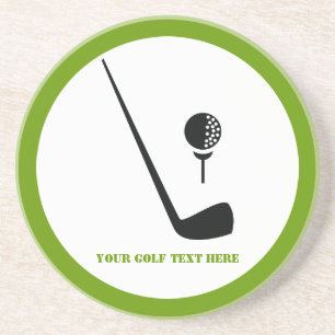 Posavasos Club de golf y personalizado negro y verde