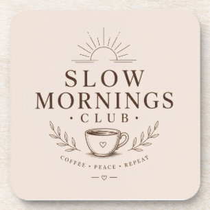 Posavasos Club de Mañanas Lentas Estética Acogedora Diseño d