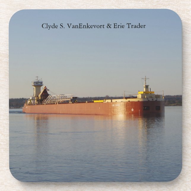 Posavasos Clyde S. VanEnkevort & Erie Trader coasters (Frente)