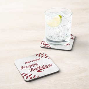 Posavasos Coach Happy Birday Large Grunge Baseball, Sport