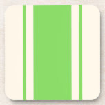 Posavasos Coastal Stripe Coaster - Lime & Cream<br><div class="desc">This lime and cream striped coaster adds a fresh,  tropical feel to your table. Whether you’re hosting outdoors or setting a relaxed everyday scene,  it’s a simple way to bring in color and resort-style ease.</div>