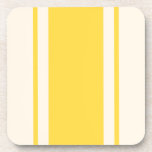 Posavasos Coastal Stripe Coaster - Yellow & Cream<br><div class="desc">Bright and cheerful,  this yellow and cream striped coaster brings a warm,  sunny touch to your tabletop. Great for beach house dining,  brunches,  or adding a light summer feel to any gathering.</div>