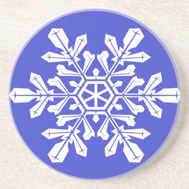 Posavasos Coaster Blue Snow Flake (Frente)