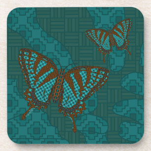 Posavasos Coaster Cuadrado de Swallowtail Nativo